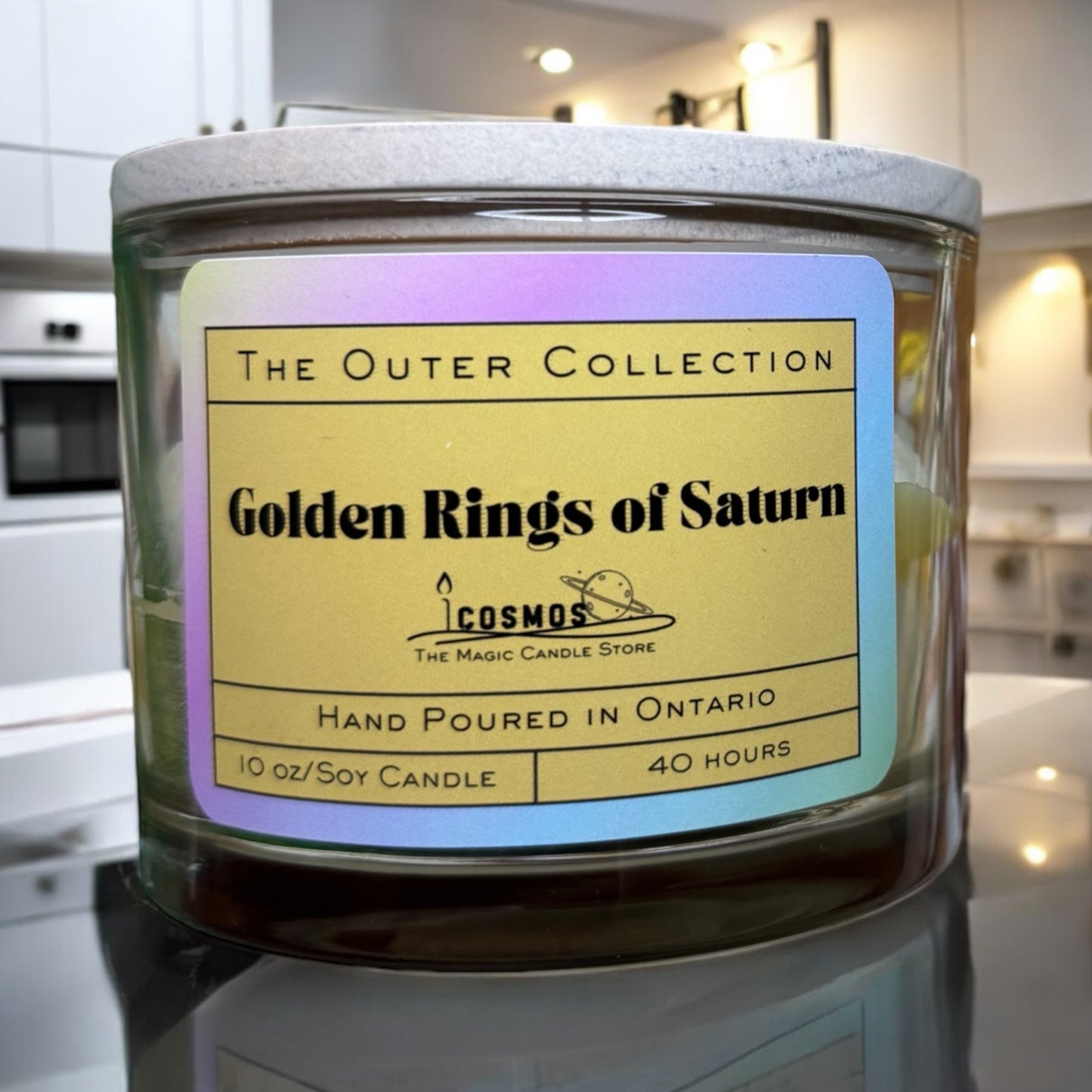 Golden Rings Of Saturn | Soy Candle